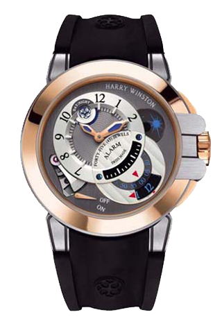 Review Replica Harry Winston Ocean Excenter Alarm 400 / MMAC44RZC.K watch